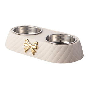 Double Pet Bowl Set – Plastic & Stainless Steel – Dishlo™