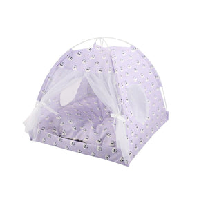 Cotton Pet Tent Bed with Colorful House-Style Design – Nestora™