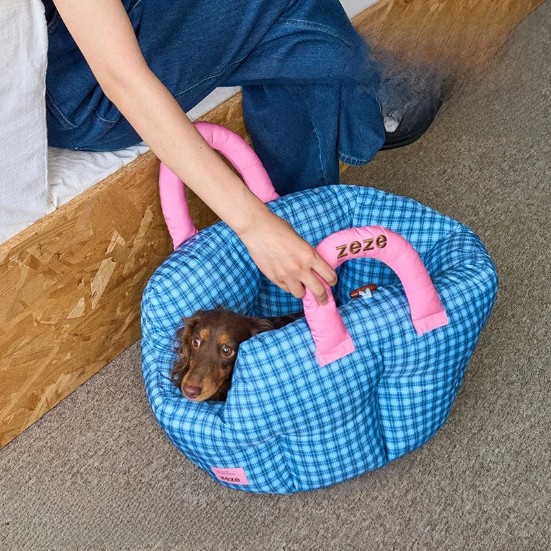 3-in-1 Pet Carrier, Car Seat & Bed with Safety Belt – CozyTrio™