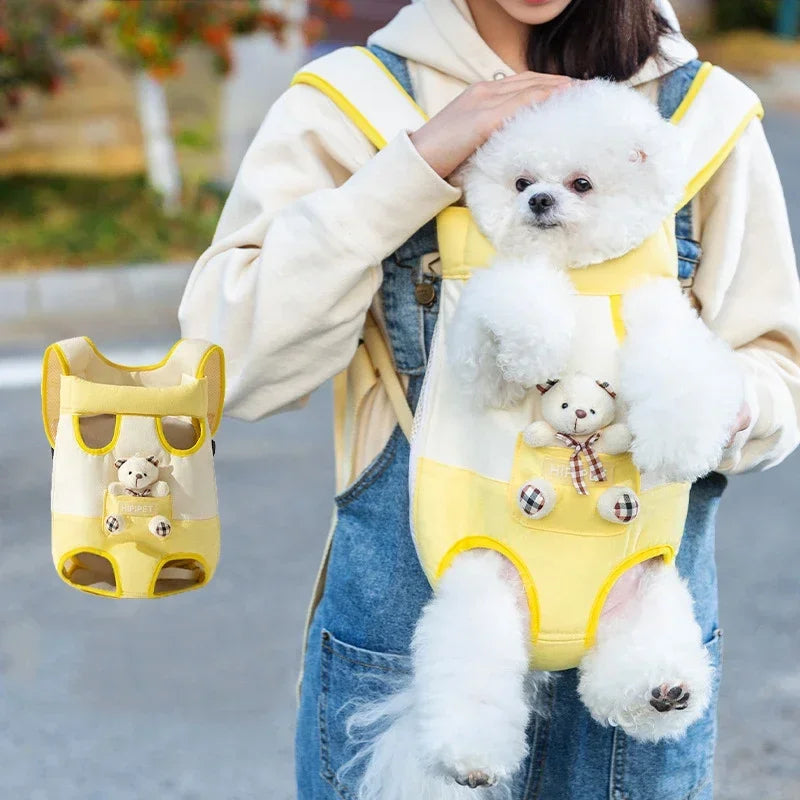Kangaroo Pouch Pet Carrier Backpack, Teddy Bear Design – Novi™