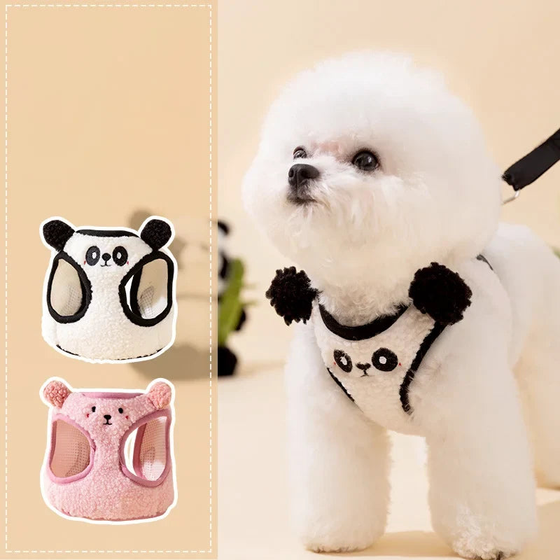 Bear & Panda Print Pet Collar & Leash Set – Pandly™