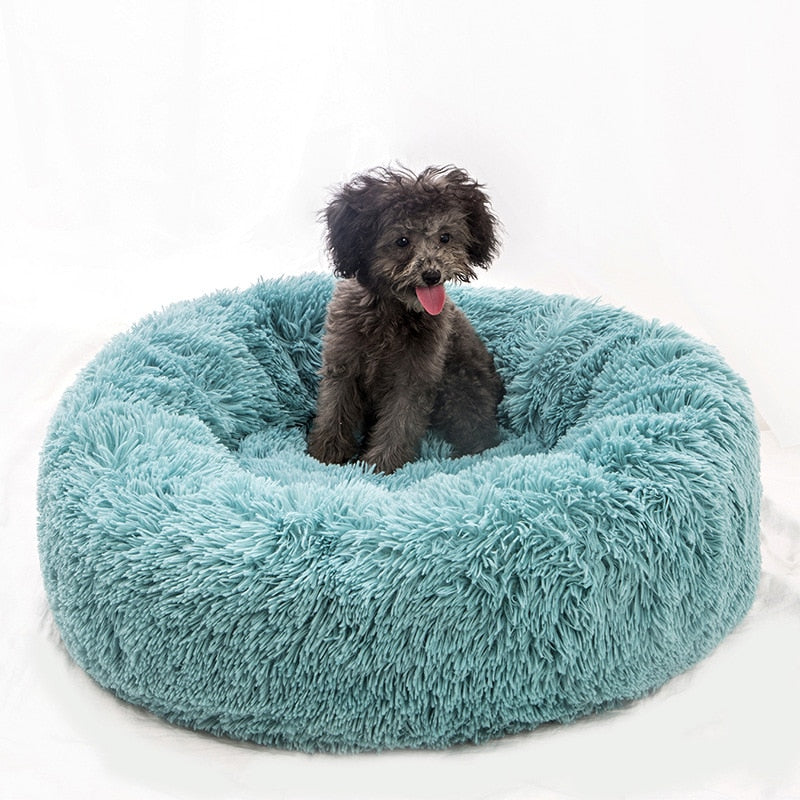 Round Plush Pet Bed in 5 Sizes – Nestora™