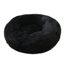 Round Plush Pet Bed with Long Soft Fur, Lightweight & Portable – Plumo™