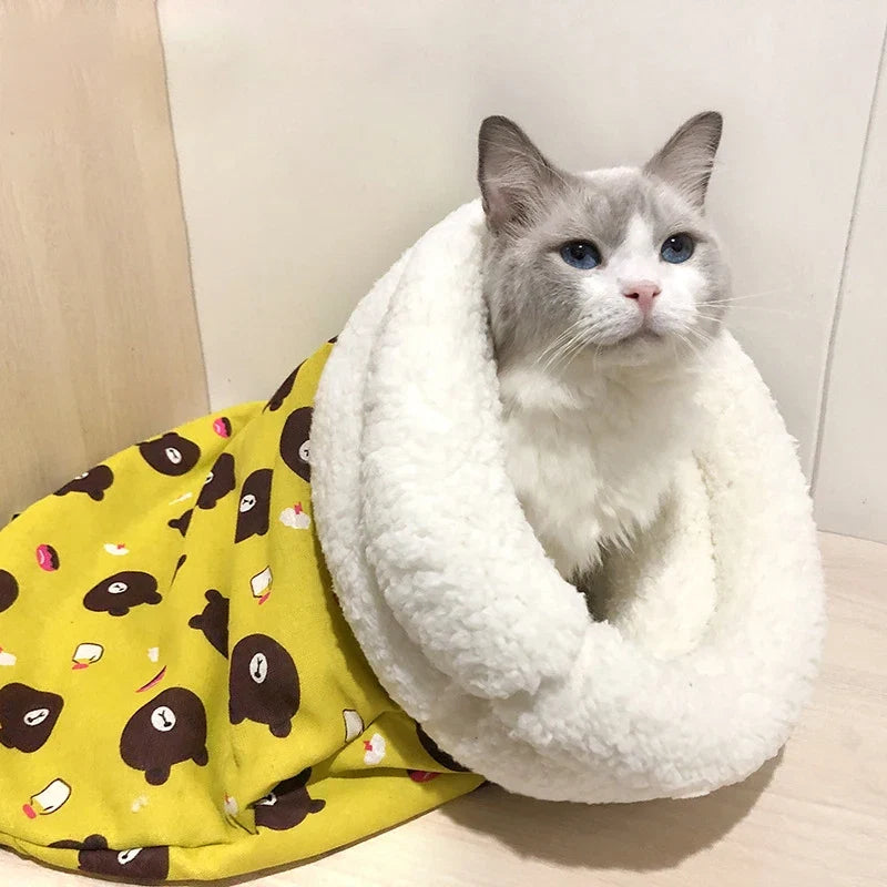Waterproof Plush Pet Sleeping Bag Bed for Small & Medium Dogs & Cats – SnugglePouch™