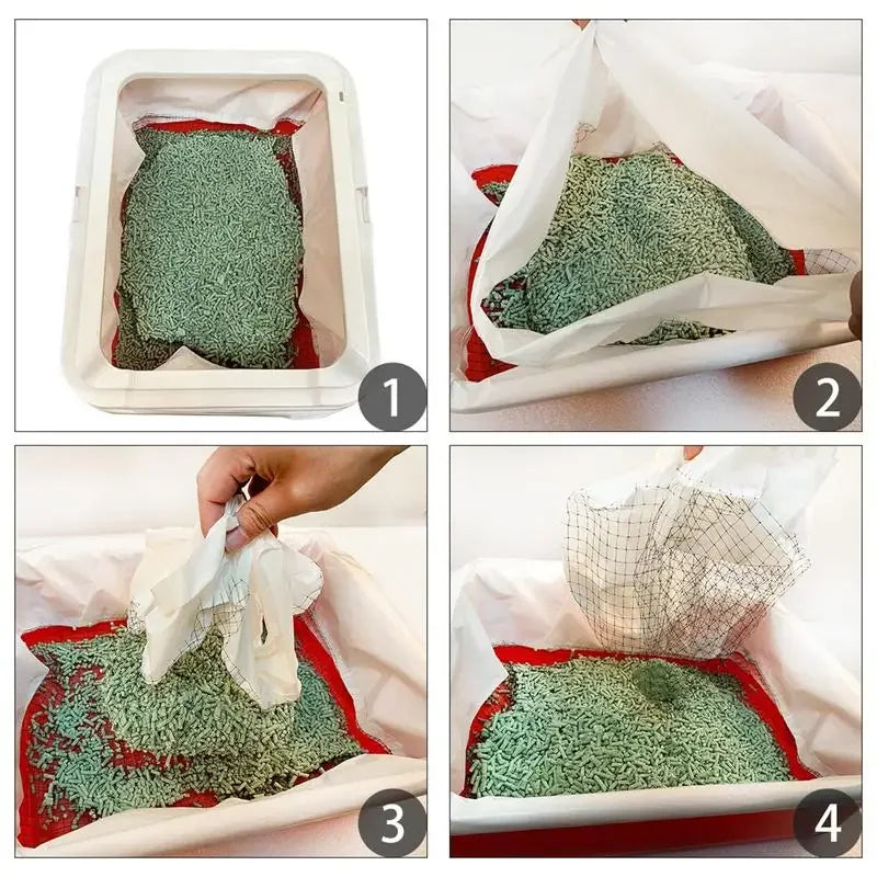 Cat Litter Box Sifting Liners with Drawstring, 10-Pack – SiftPaw™