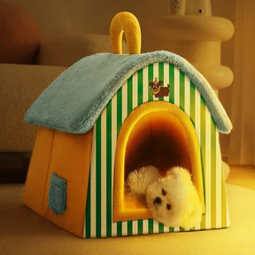 Pet House Bed with Removable Cover & Machine-Washable Design – EverNest™