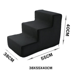 Pet Stairs for Dogs & Cats – Soft Foam Steps for Beds & Sofas – Pawrise™