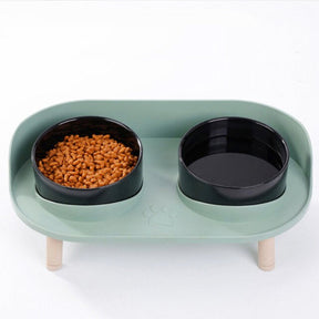 Elevated Double Pet Bowl Set with Stand – Sturdis™