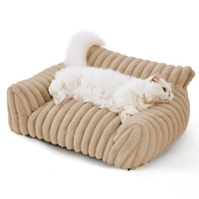 Velvet Pet Sofa Bed with Removable Zippered Cover – PetLounge