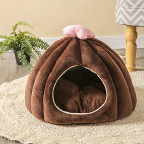 Flower-Shaped Pet Bed with Removable Cushion – CactusBloom™