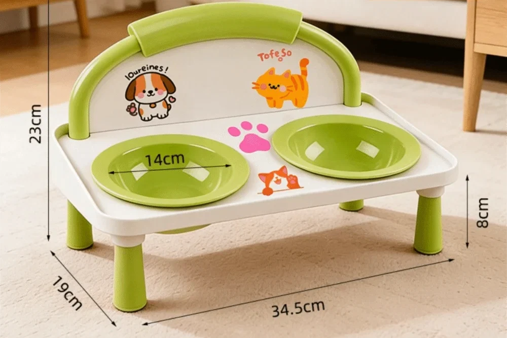 Elevated Tilted Pet Bowl with Non-Slip Base for Dogs & Cats – Comfeo™