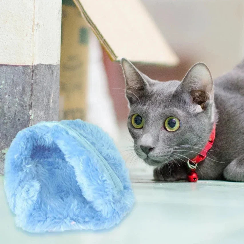 Automatic Rolling Pet Ball Toy with 4 Plush Covers – RolliPaw™