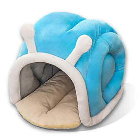 Snail-Shaped Cave Pet Bed with Washable Cushion – SnailNest™