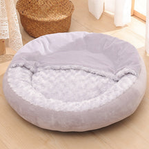 Covered Plush Pet Bed with Non-Slip Bottom – Tadeus