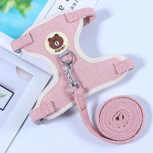 Linen Collar & Leash Set for Small to Medium Dogs & Cats – Trailo™