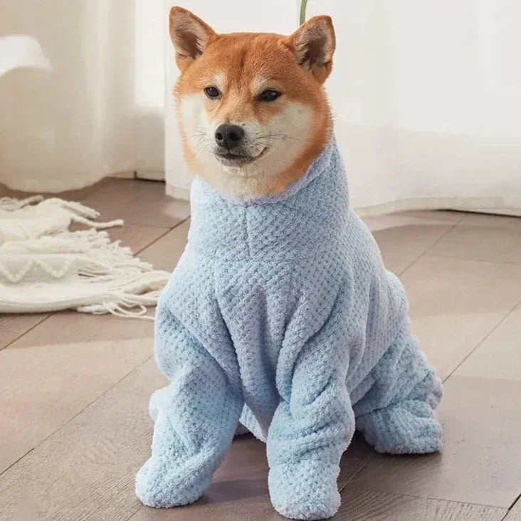 Absorbent Pet Bathrobe Towel, Quick-Dry Coral Fleece – Toweza™