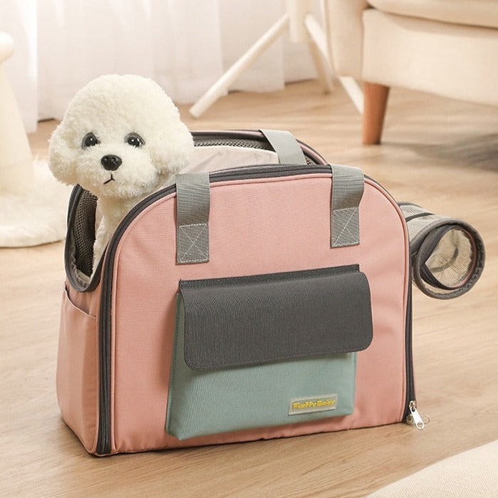 Expandable Pet Carrier Bag with Breathable Mesh Top – Zunta™