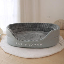 Velvet Pet Bed with Raised Bolsters – Veloura™