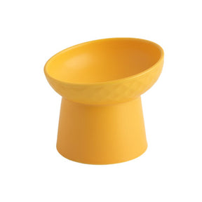 Ceramic Pet Bowl with 15° Tilted Design and Non-Slip Base – Rivoa™
