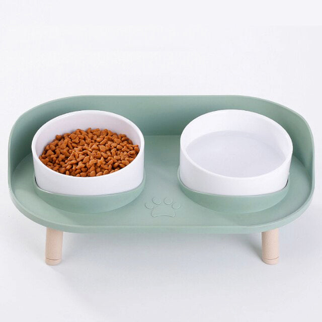 Elevated Double Pet Bowl Set with Stand – Sturdis™