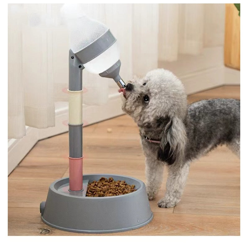 Anti-Spill Vertical Pet Feeder & Water Dispenser – Pourvo™