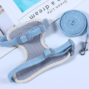 Linen Collar & Leash Set for Small to Medium Dogs & Cats – Trailo™