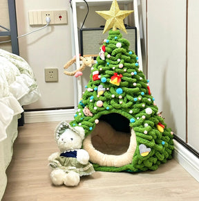 Christmas Tree Pet Cave Bed DIY Decorating Kit – MerryNook™