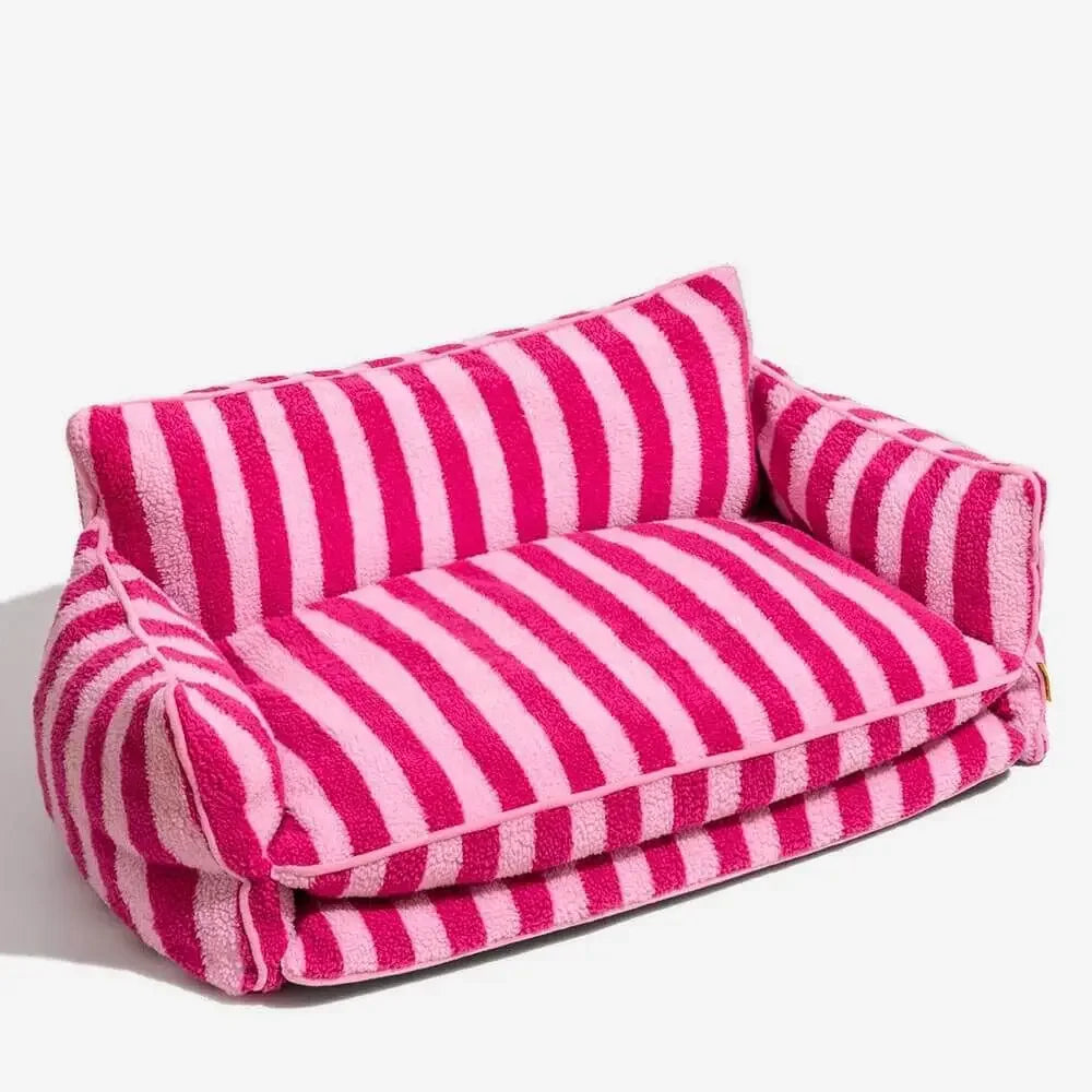 Faux Shearling Pet Sofa Bed with Double-Layer Seat – CasaBelle