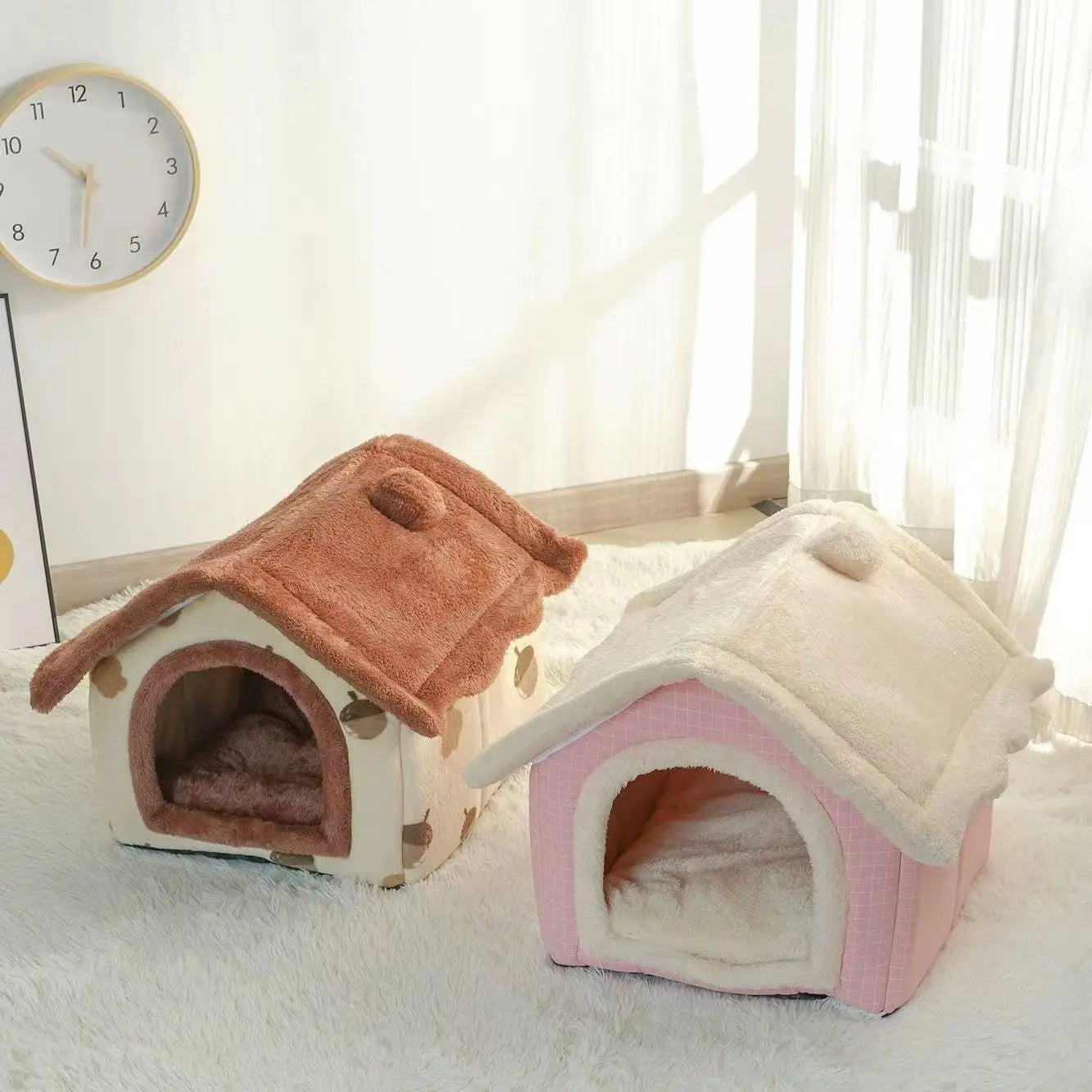 Cotton Pet House Bed in Bear-Inspired Style – CubHaven™