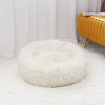 Round Plush Pet Bed in 5 Sizes – Nestora™