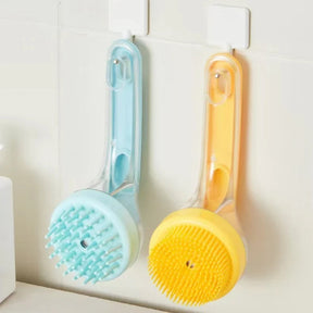 Pet Bath Massage Brush with Shampoo Dispenser – Scrubwyn™