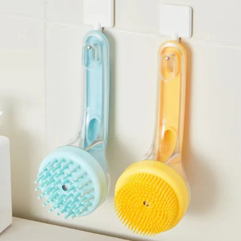Pet Bath Massage Brush with Shampoo Dispenser – Scrubwyn™