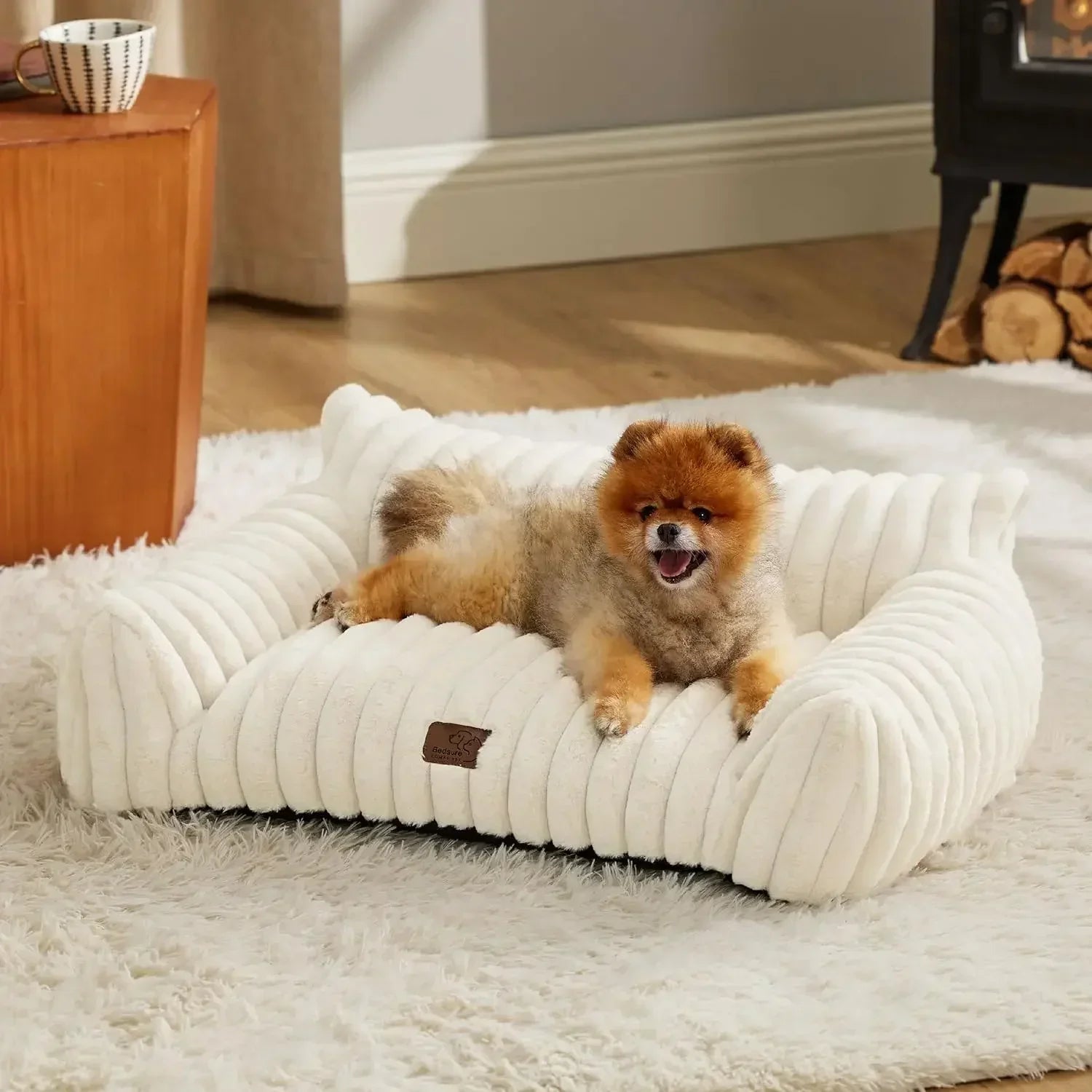 Velvet Pet Sofa Bed with Removable Zippered Cover – PetLounge