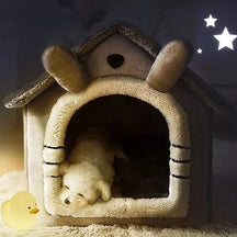 Cotton Pet House Bed in Bear-Inspired Style – CubHaven™