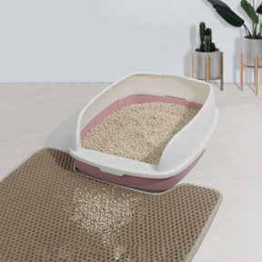 Cat Litter Trapping Mat with Double-Layer Waterproof Design – Trapzy™