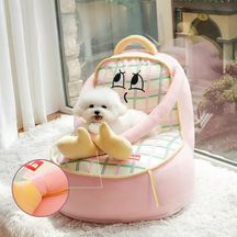 Cotton Pet Bed with Machine-Washable Design – Puffelle™