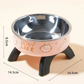 Elevated Pet Bowl for Dogs & Cats with Stainless Steel Insert – Perko™