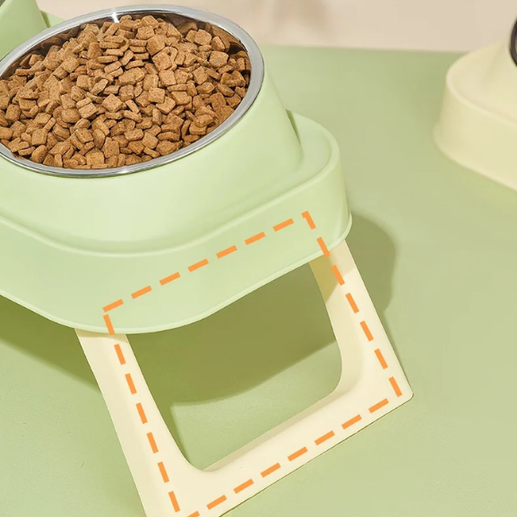 Elevated Double Pet Bowl with Neck Support for Dogs & Cats – Bevoo™