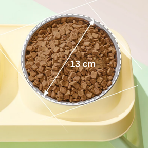 Elevated Double Pet Bowl with Neck Support for Dogs & Cats – Bevoo™