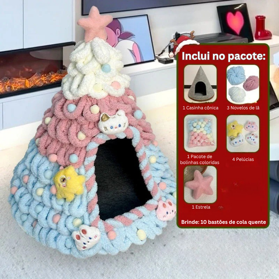 Christmas Tree Pet Cave Bed DIY Decorating Kit – MerryNook™