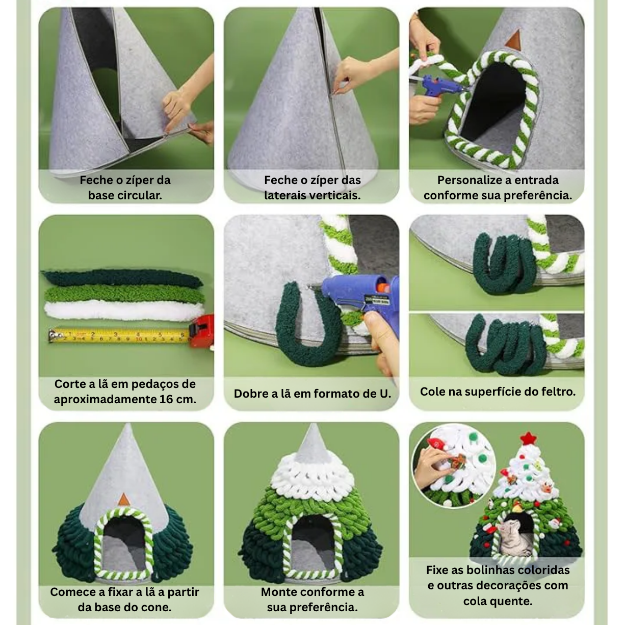Christmas Tree Pet Cave Bed DIY Decorating Kit – MerryNook™