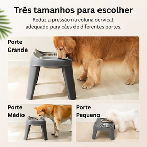 Elevated Double Bowl Set with Slow Feeder Option for Pets – Bowla™