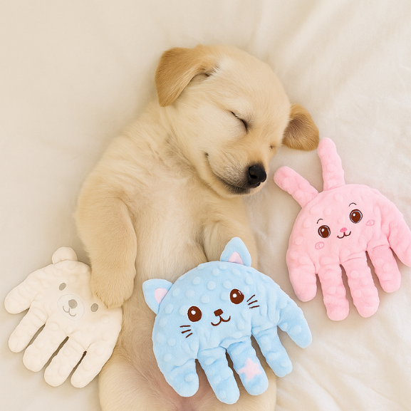 Hand-Shaped Calming Pet Pillow with Warming Function – Palmora™