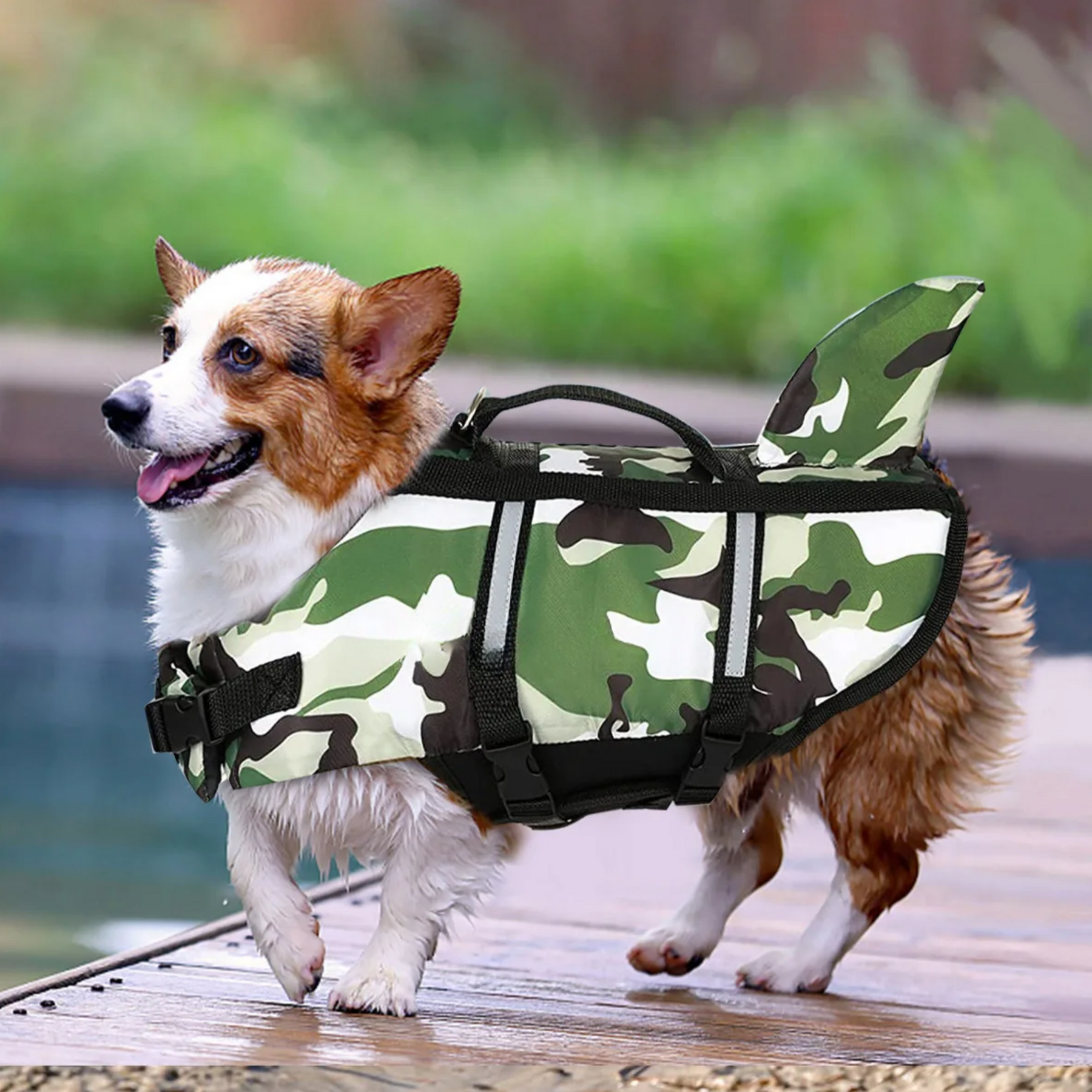 Pet Life Jacket with Handle for Dogs & Cats – SwimGuard™