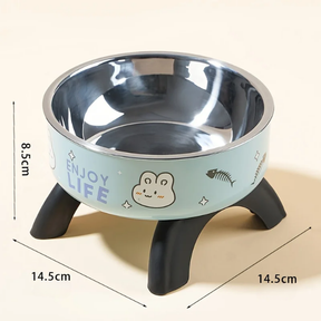 Elevated Pet Bowl for Dogs & Cats with Stainless Steel Insert – Perko™