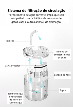 Automatic Pet Water Fountain with Carbon Filter – Clarivo™