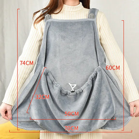 Front-Carry Pet Sleeping Bag Apron with Paw Holes – WrapNest™