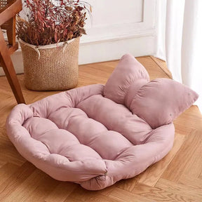 2-in-1 Bow-Shaped Pet Bed with Double Filling – Bowli™