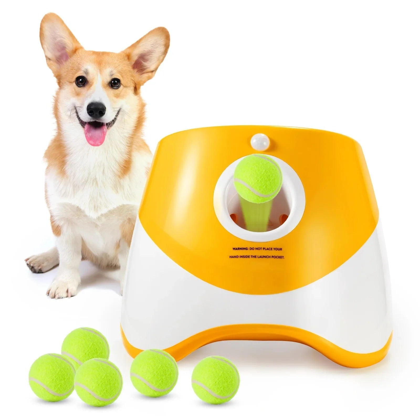 Automatic Ball Launcher & Treat-Dispensing Pet Toy – Flingo™