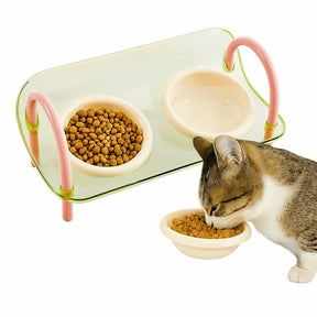 Double Plastic Pet Bowl Set, BPA-Free for Dogs & Cats – PurePlate™